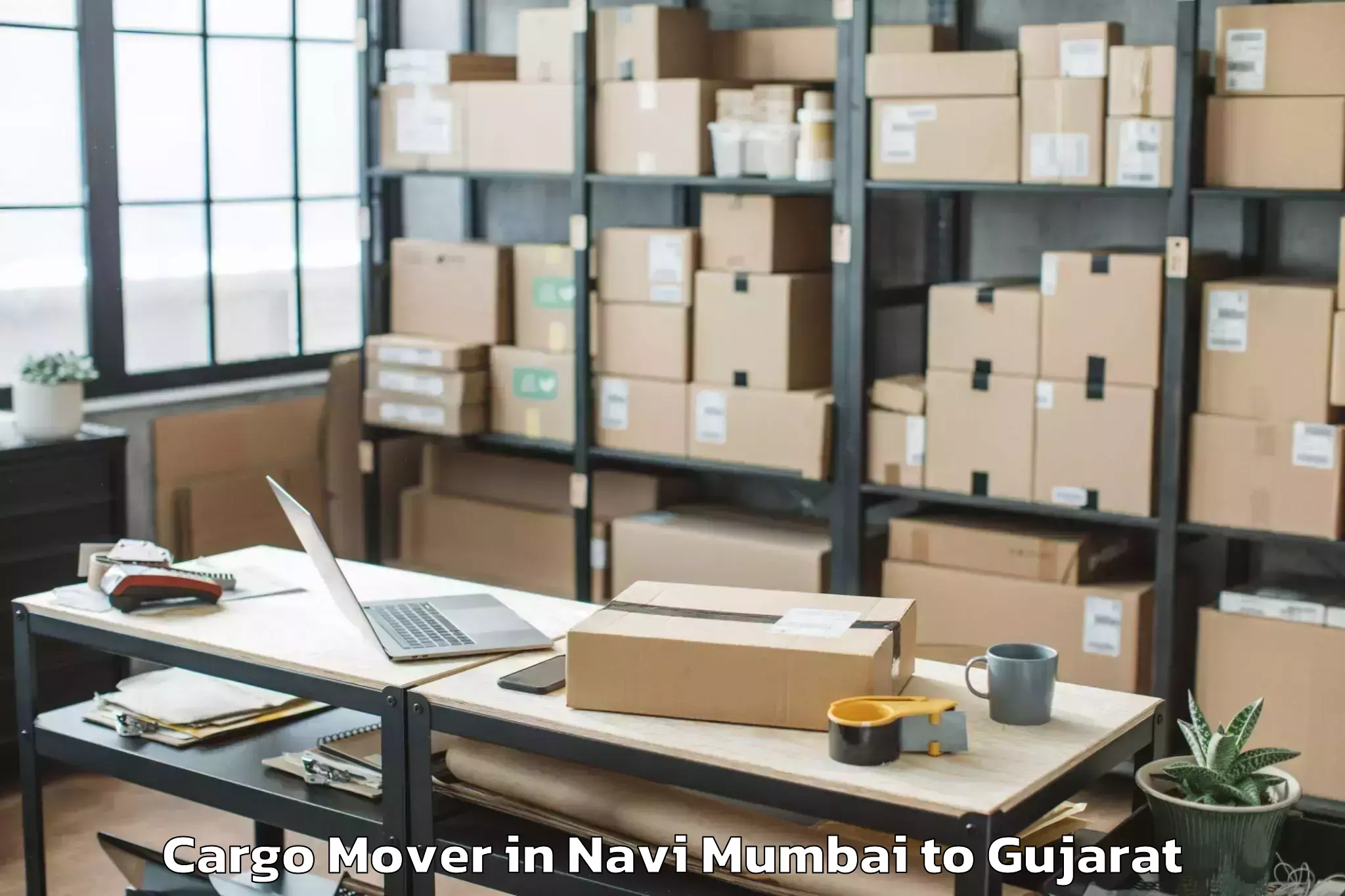 Reliable Navi Mumbai to Porbandar Airport Pbd Cargo Mover